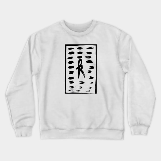 The painting of the letter k lowercase Crewneck Sweatshirt by the_spiritual_view